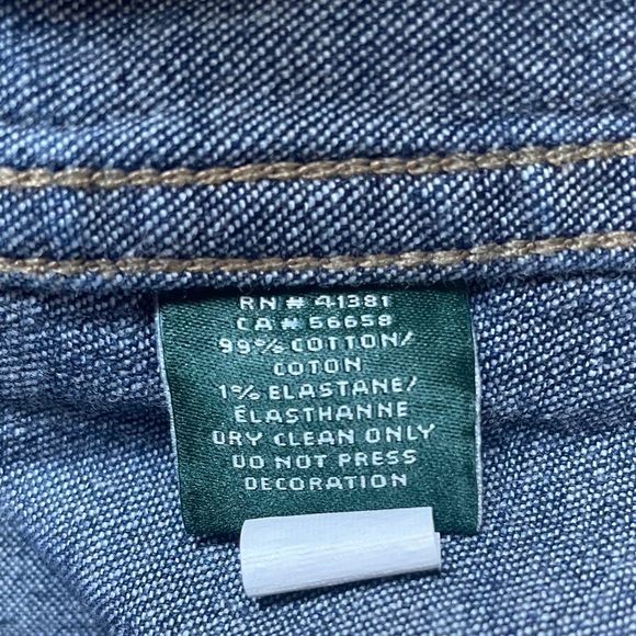 Lauren Ralph Lauren 22W Blue Denim Jacket with Gold Buttons - Picture 8 of 8